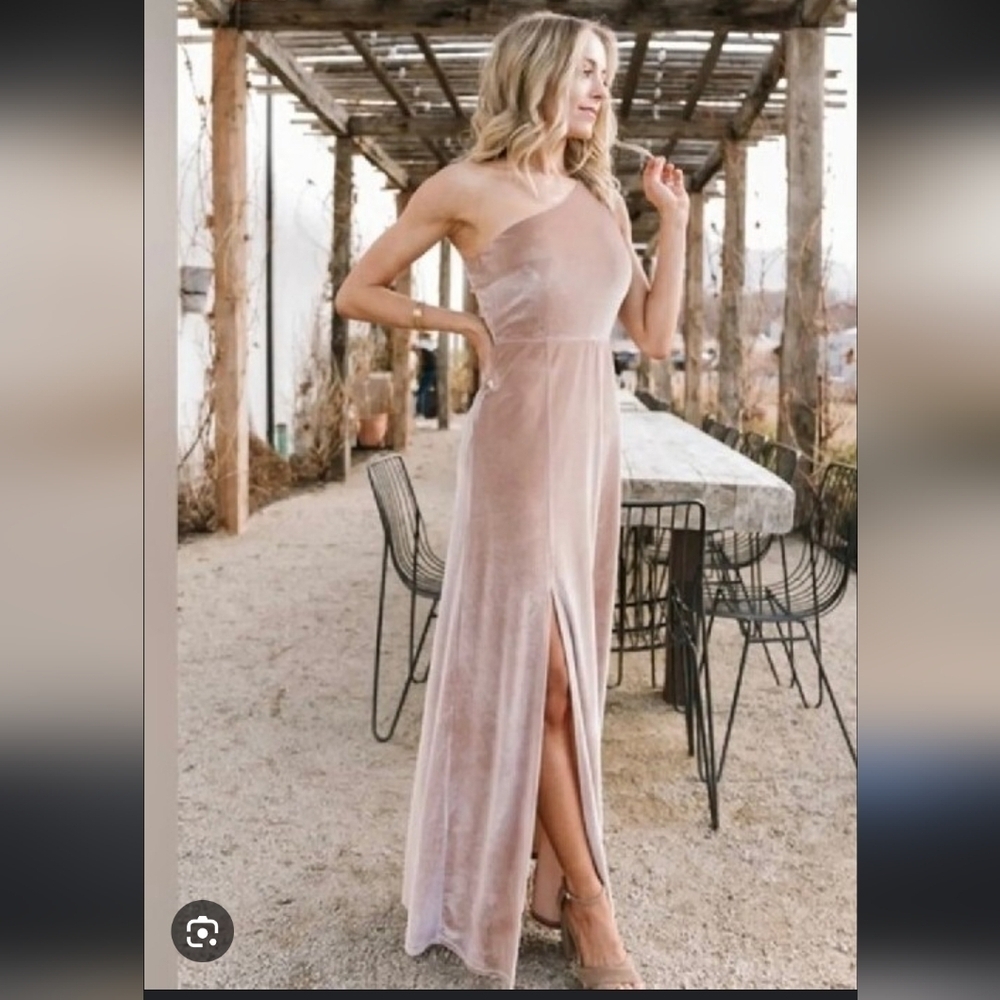 Baltic Born Tatiana Velvet One Shoulder Dress